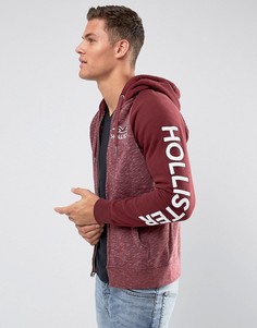 Худи на молнии с логотипом Hollister - Красный