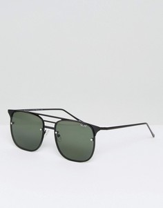 Черные солнцезащитные очки-авиаторы Quay Australia Hendrix - Черный