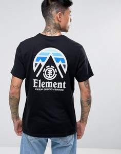 Черная футболка с логотипом на спине Element Tri Tip - Черный