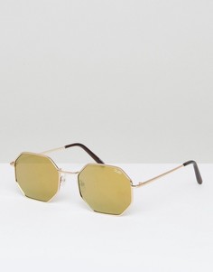 Круглые солнцезащитные очки в золотистой оправе Quay Australia On A Dime - Золотой