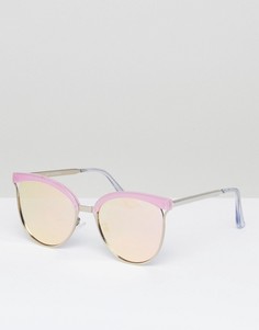 Розовые солнцезащитные очки «кошачий глаз» Quay Australia - Розовый