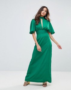 Платье макси с рукавами-оборками Liquorish - Зеленый