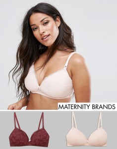 2 формованных кружевных бюстгальтера New Look Maternity - Фиолетовый