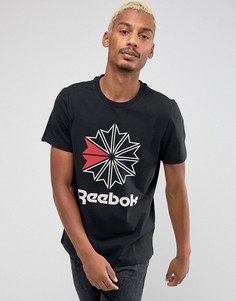 Черная футболка с логотипом Reebok BQ3505 - Черный