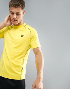 Желтая спортивная футболка с контрастной отделкой Lyle & Scott Fitness Jones - Желтый