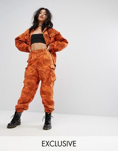 Камуфляжные брюки в стиле милитари Milk It Vintage - Оранжевый