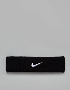 Черная повязка на голову с логотипом-галочкой Nike Training NN.07010 - Черный