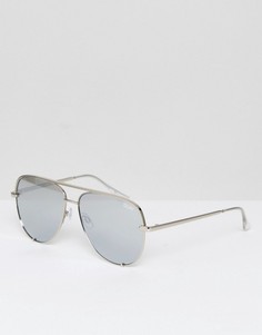 Солнцезащитные очки с серебристыми стеклами деграде Quay Australia X Desi High Key - Серебряный