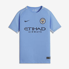 Футбольное джерси для школьников 2017/18 Manchester City FC Stadium Home Nike
