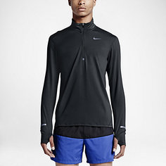 Мужская беговая футболка с длинным рукавом и молнией до середины груди Nike Dry Element