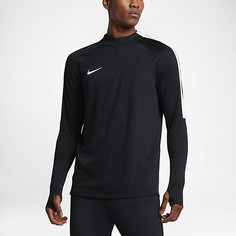 Мужская футболка для футбольного тренинга с длинным рукавом и молнией 1/4 Nike Squad