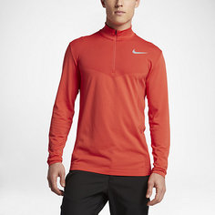 Мужская футболка для гольфа с длинным рукавом и половинной молнией Nike Dry Knit