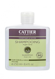 Шампунь Cattier для жирных волос с зеленой глиной