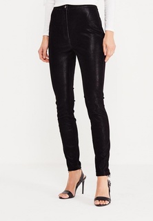 Брюки LOST INK HIGHWAIST SKINNY IN FLOCKED PU