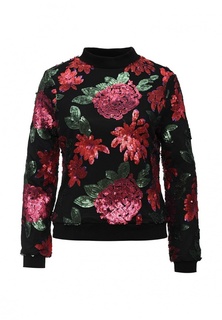 Свитшот LOST INK FLORAL SEQUIN MESH LAYER SWEAT