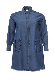 Платье джинсовое LOST INK PLUS SWING DRESS IN DENIM WITH FRAYED POCKET