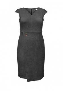 Платье LOST INK CURVE PENCIL DRESS WITH GOLD BUTTON