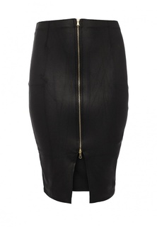 Юбка LOST INK CURVE PENCIL SKIRT WITH PU & ZIP