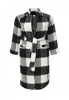 Пальто LOST INK CURVE BELTED COAT IN CHECK