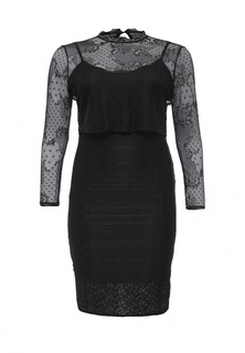 Платье LOST INK CURVE DOUBLE LAYER LACE BODYCON DRESS