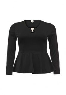 Блуза LOST INK CURVE PEPLUM TOP WITH V TRIM