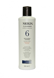 Очищающий шампунь Система 6 Nioxin для редеющих жестких, химически обработанных или натуральных волос 300 мл