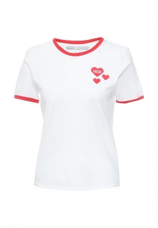 Футболка Vans WM VANS HEARTS RINGE WHITE/TOMATO