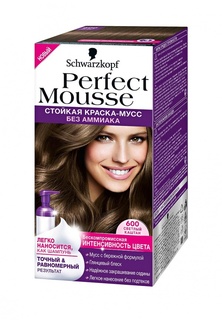 Краска для волос Perfect Mousse 600 Светлый Каштан, 35 мл