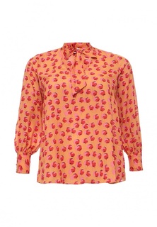 Блуза LOST INK CURVE BLOUSE IN TOFFEE APPLE PRINT