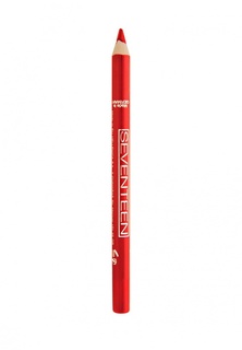 Карандаш для губ Seventeen Seventeen. для губ т.27 водостойкий с витамином Е Super Smooth W/P Lip Liner Красный