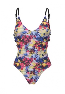 Купальник LOST INK FLORAL SWIMSUIT WITH SIDE HOOPS