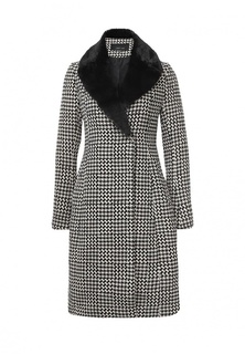 Пальто LOST INK SHAWL COLLAR CHECK SKIRTED COAT