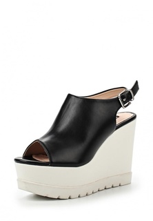 Босоножки LOST INK ROBIN HIGH VAMP CLEAT SOLE SLIGBACK WEDGE - BLACK/WHITE