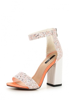 Босоножки LOST INK RHYME FLARED BLOCK HEEL SANDAL- GLITTER