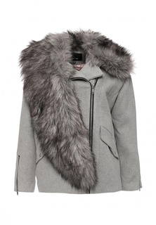 Пальто LOST INK FUR COLLAR BIKER JACKET