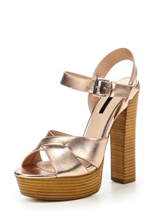 Босоножки LOST INK ROXA HIGH BLOCK HEEL PLATFORM SANDAL - ROSE GOLD