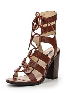 Босоножки LOST INK ROMAN GHILLIE TIE HEELED SANDAL - DARK TAN