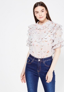 Блуза LOST INK PRINTED FRILL LAYER TOP
