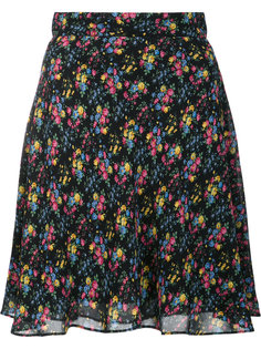 юбка с цветочным принтом Saint Laurent