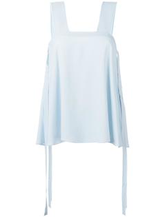 расклешенная блузка с квадратным вырезом Helmut Lang