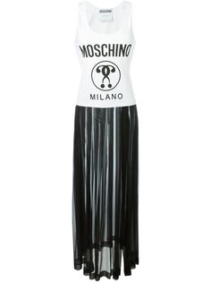 платье-футболка с принтом-логотипом  Moschino
