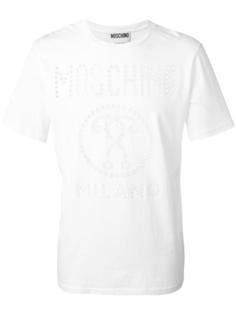 футболка с перфорированным логотипом Moschino