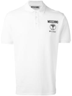 футболка-поло с принтом-логотипом Moschino