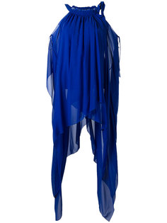 удлиненный драпированный топ Alberta Ferretti