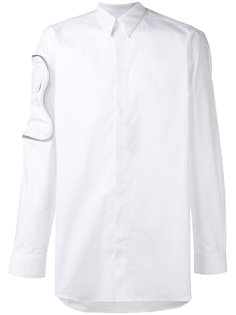 рубашка с вышивкой и отделкой молнией Givenchy