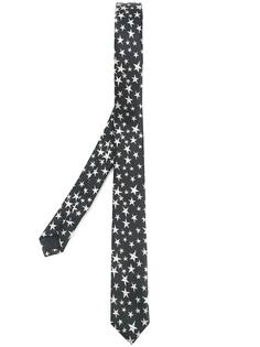 узкий галстук с принтом звезд Saint Laurent