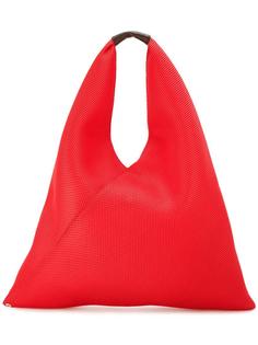сумка-шоппер с кожаными ручками Mm6 Maison Margiela