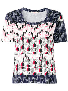 футболка в стиле пэчворк Marni