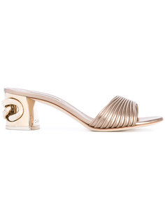 мюли с деталью на каблуке Casadei