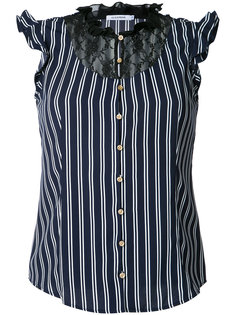 рубашка в полоску без рукавов с кружевной отделкой  Guild Prime